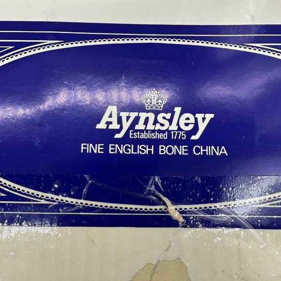 Vintage Aynsley Pembroke Fine Bone China Stainless Steel Steak Knives Bird - Picture 9 of 10